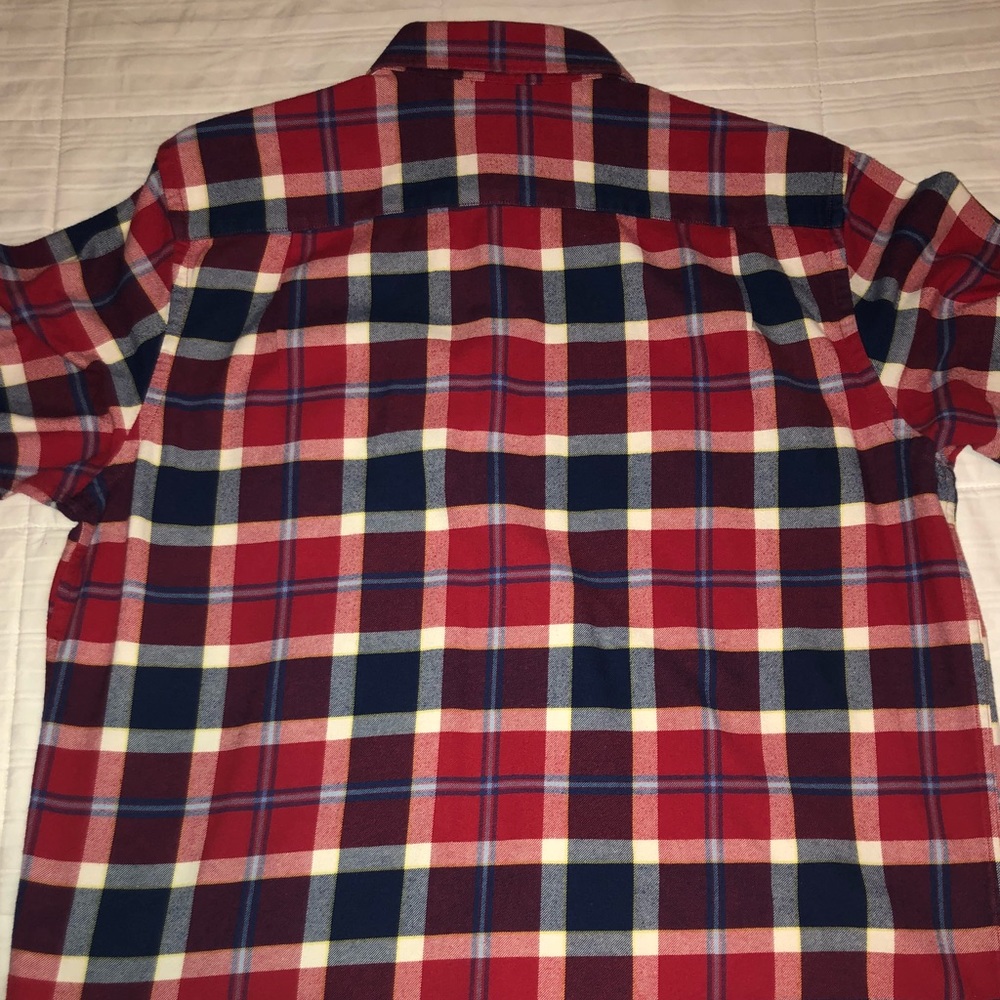 Old Navy Red, White & Blue, Plaid Button Up Shirt - Picture 2 of 5
